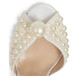 Sandale ivoire din piele naturală cu perle aplicate și toc stiletto DAPHNE